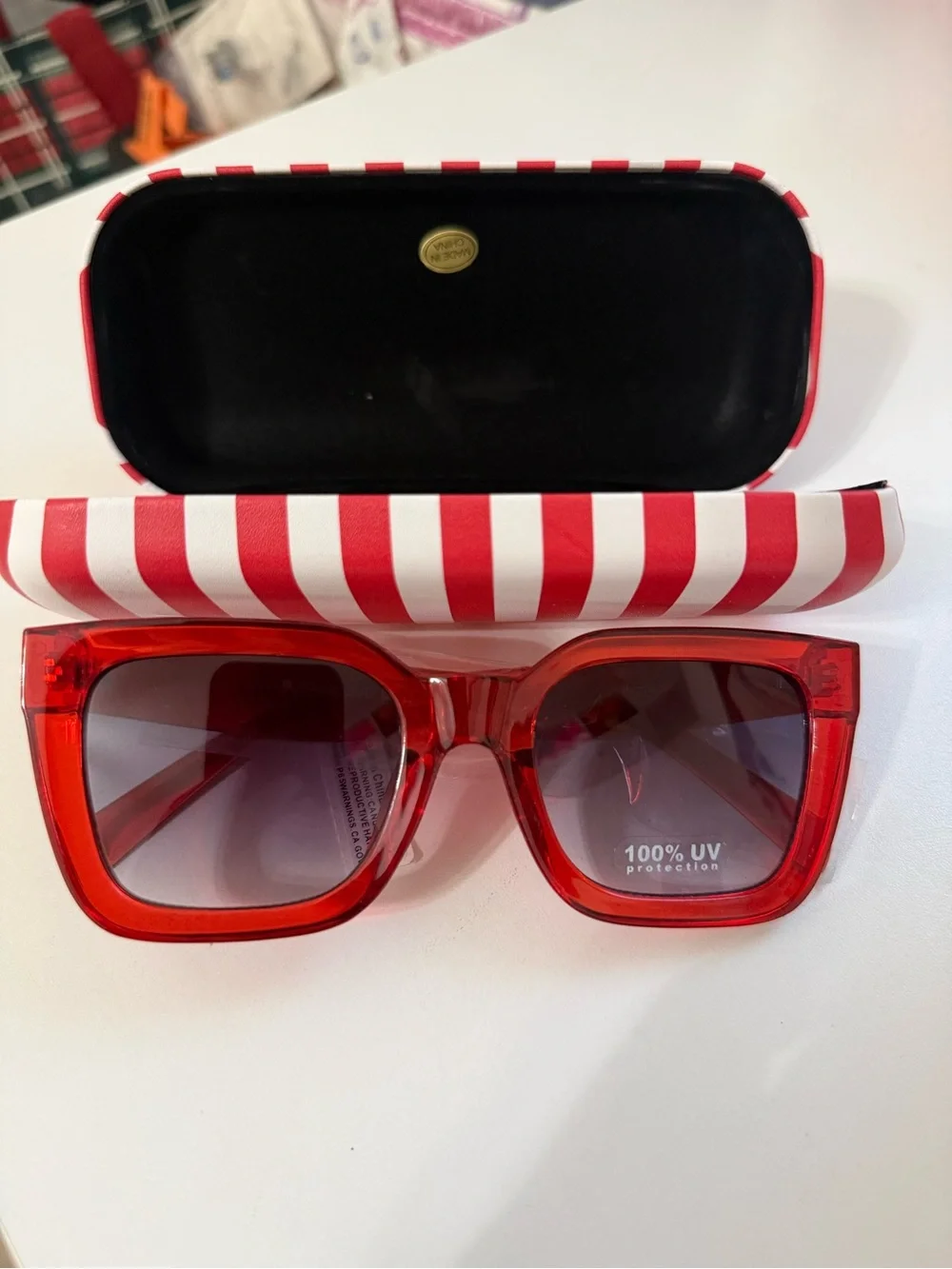 Maurices Red Square Frame Sunglasses